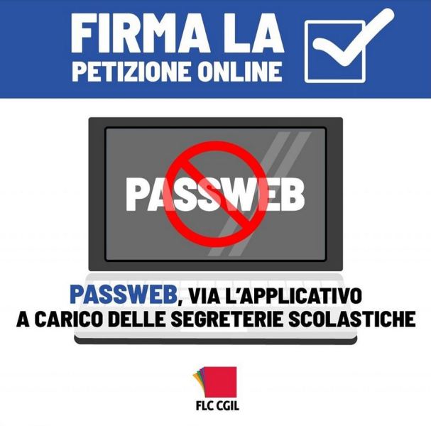 Immagine per PASSWEB fuori dalle segreterie scolastiche.